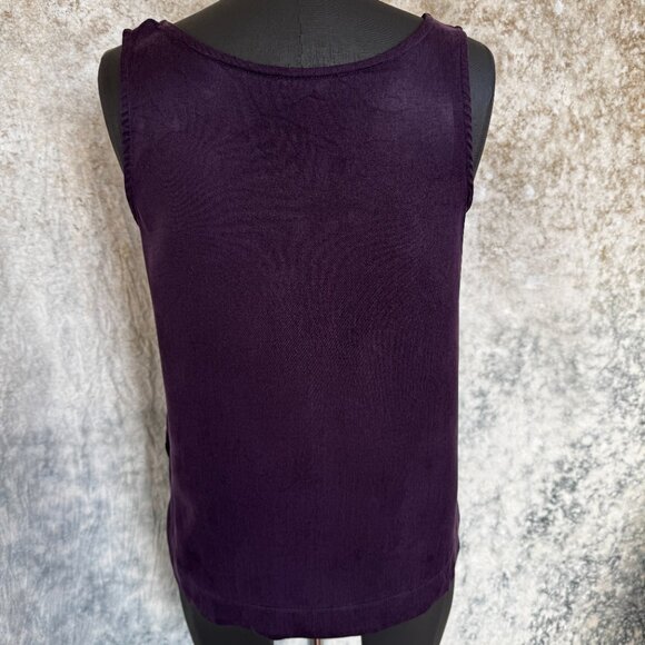 Haven Well Within by Talbots Plum Purple Silky Tank XS - Picture 3 of 6